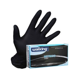 Guanti in nitrile neri taglia S Walking Professional conf. 100pz