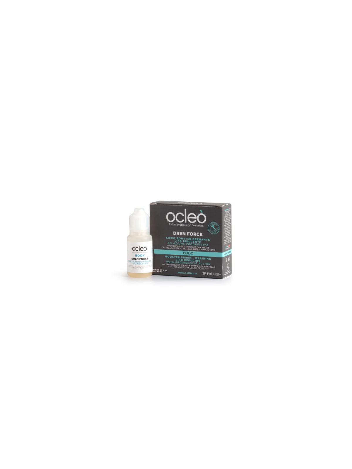 Siero booster drenante lipo-riducente Ocleò Dren Force body 3x15ml