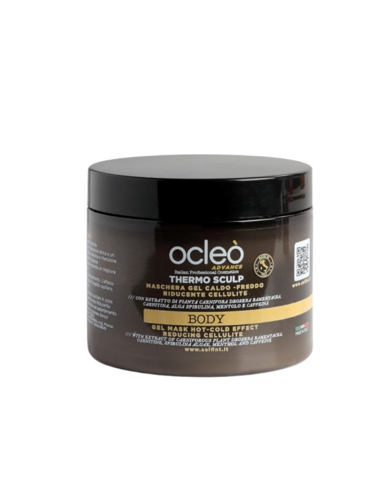 Maschera gel caldo-freddo riducente cellulite Ocleò Thermo Sculp body 500ml