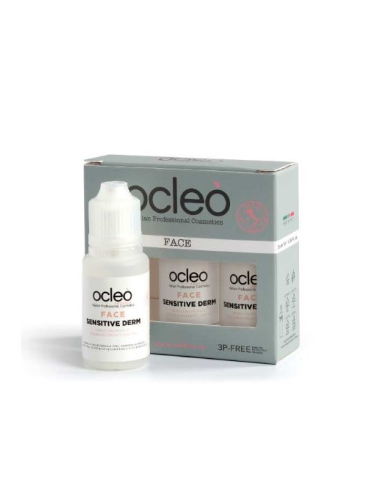 Siero concentrato attivo decongestionante attivo Ocleò Sensitive Derm face 3x10ml