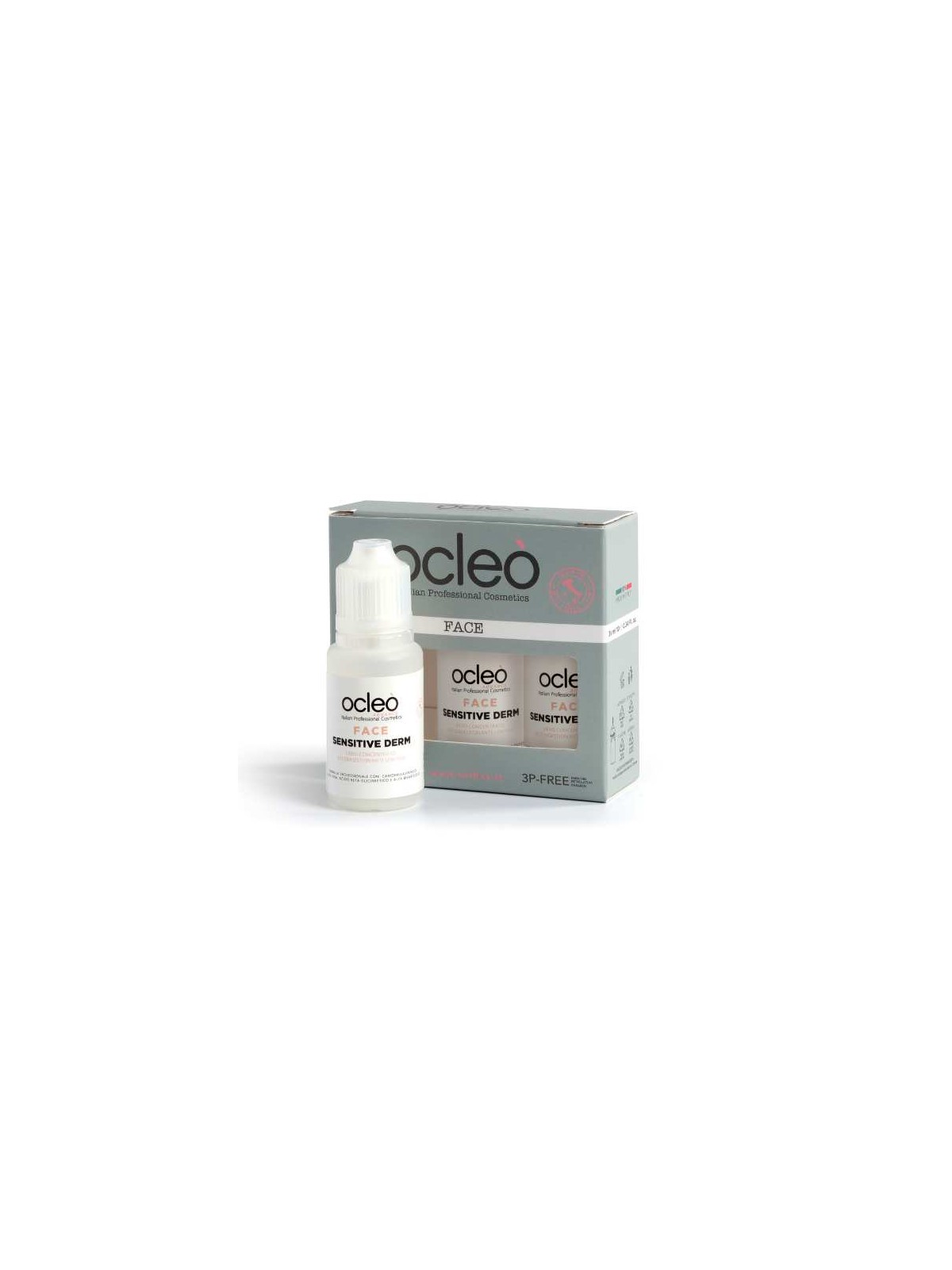 Siero concentrato attivo decongestionante attivo Ocleò Sensitive Derm face 3x10ml