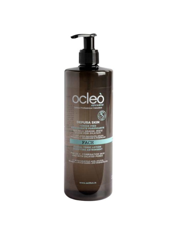 Tonico viso astringente purificante Ocleò Depura Skin face 500ml