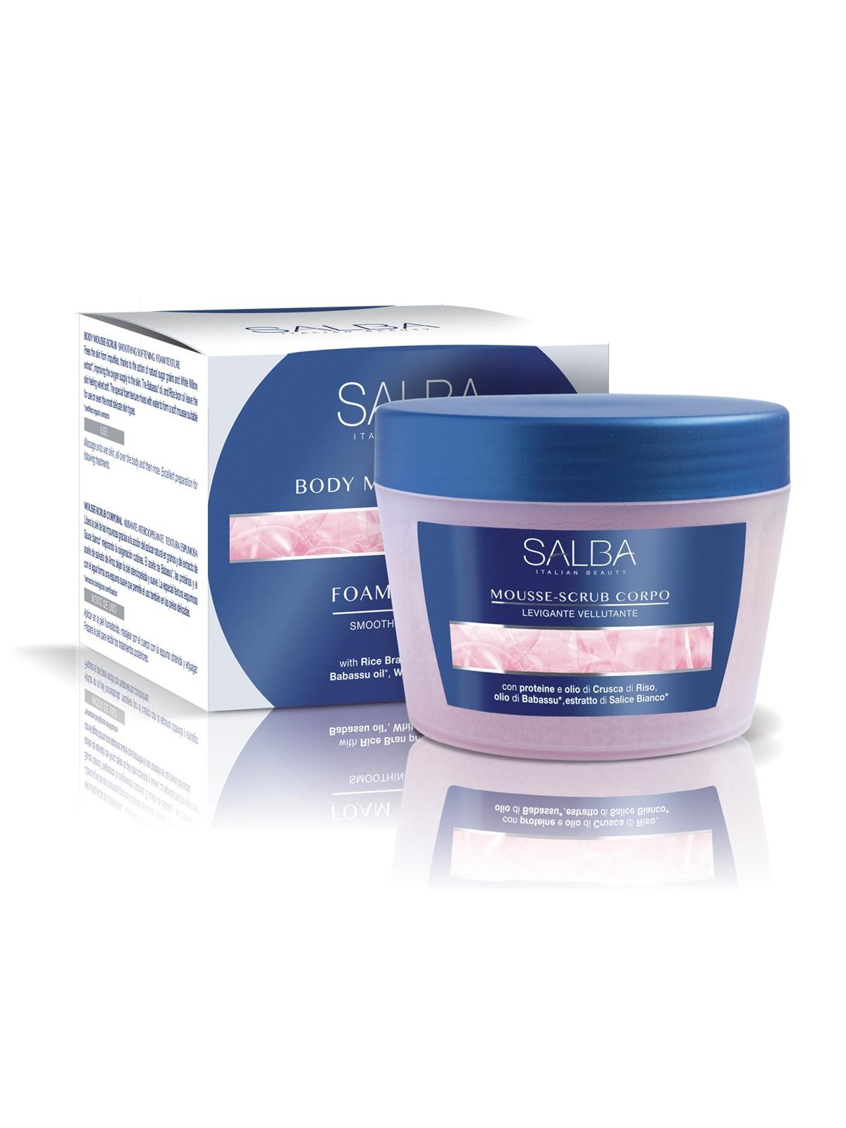 Mousse e scrub corpo levigante vellutante Salba 300g