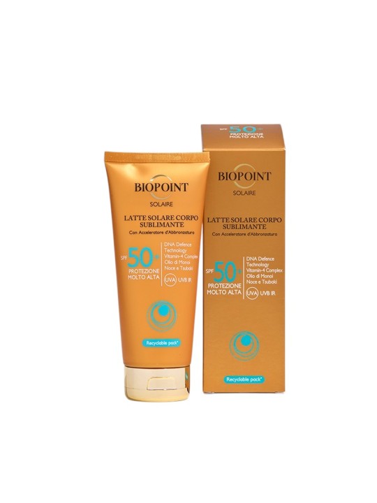 Latte protezione solare corpo sublimante SPF50+ Biopoint 200ml