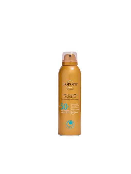 Spray solare invisibile con acceleratore d'abbronzatura SPF50+ Biopoint 150ml
