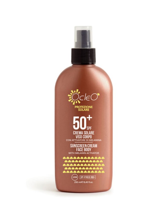Crema solare viso corpo SPF50+ Ocleò Sun 250ml