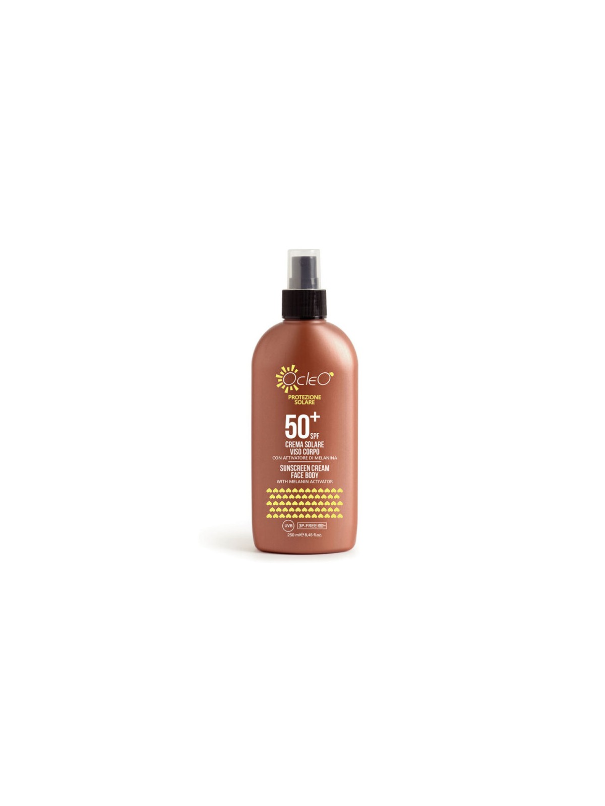 Crema solare viso corpo SPF50+ Ocleò Sun 250ml