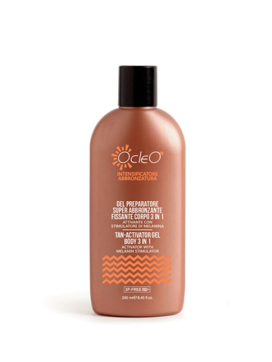 Gel corpo preparatore super abbronzante fissante 3 in 1 Ocleò Sun 250ml