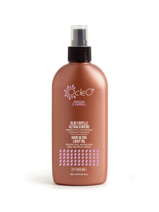 Olio capelli ultraleggero protettivo nutritivo ristrutturante Ocleò Sun 250ml