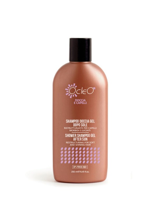Shampoo doccia gel doposole ristrutturante Ocleò Sun 250ml