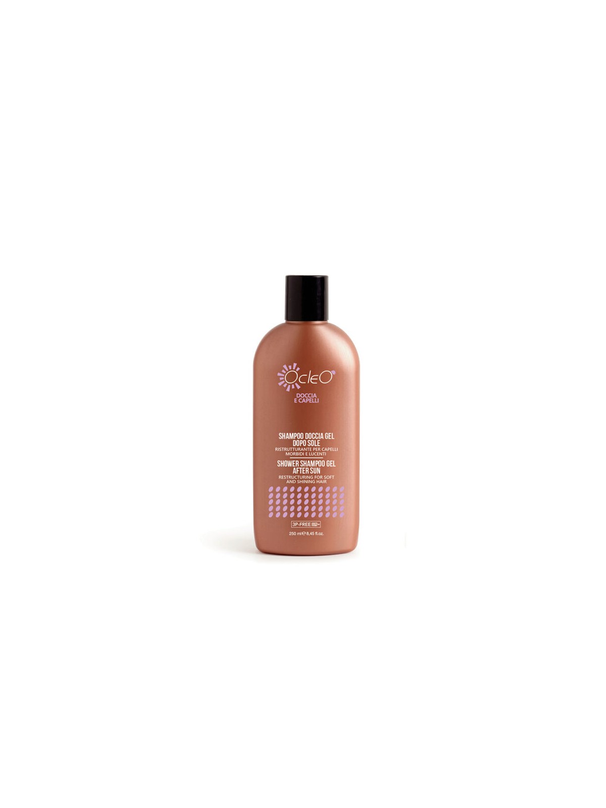 Shampoo doccia gel doposole ristrutturante Ocleò Sun 250ml