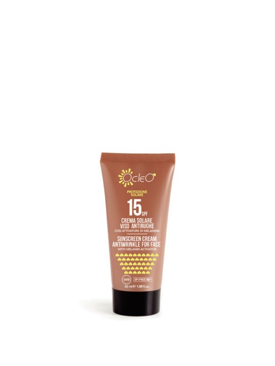 Crema solare viso antirughe SPF15 Ocleò Sun 50ml