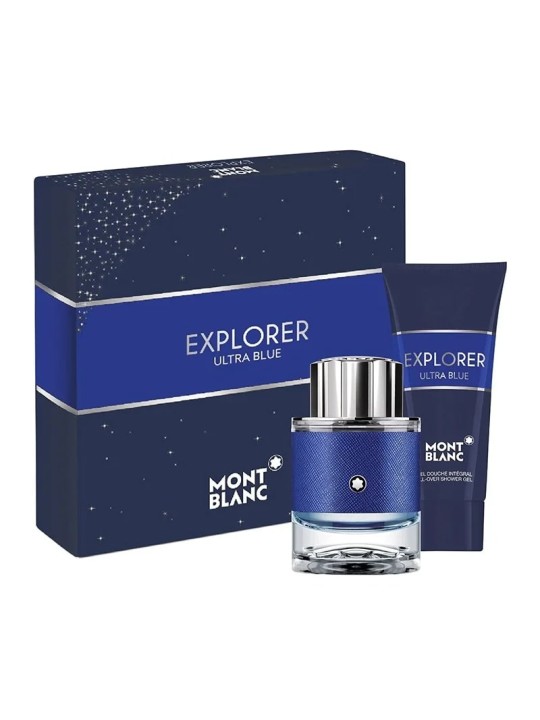 Cofanetto da uomo Montblanc Explorer Ultra Blue EDP + Gel Douche
