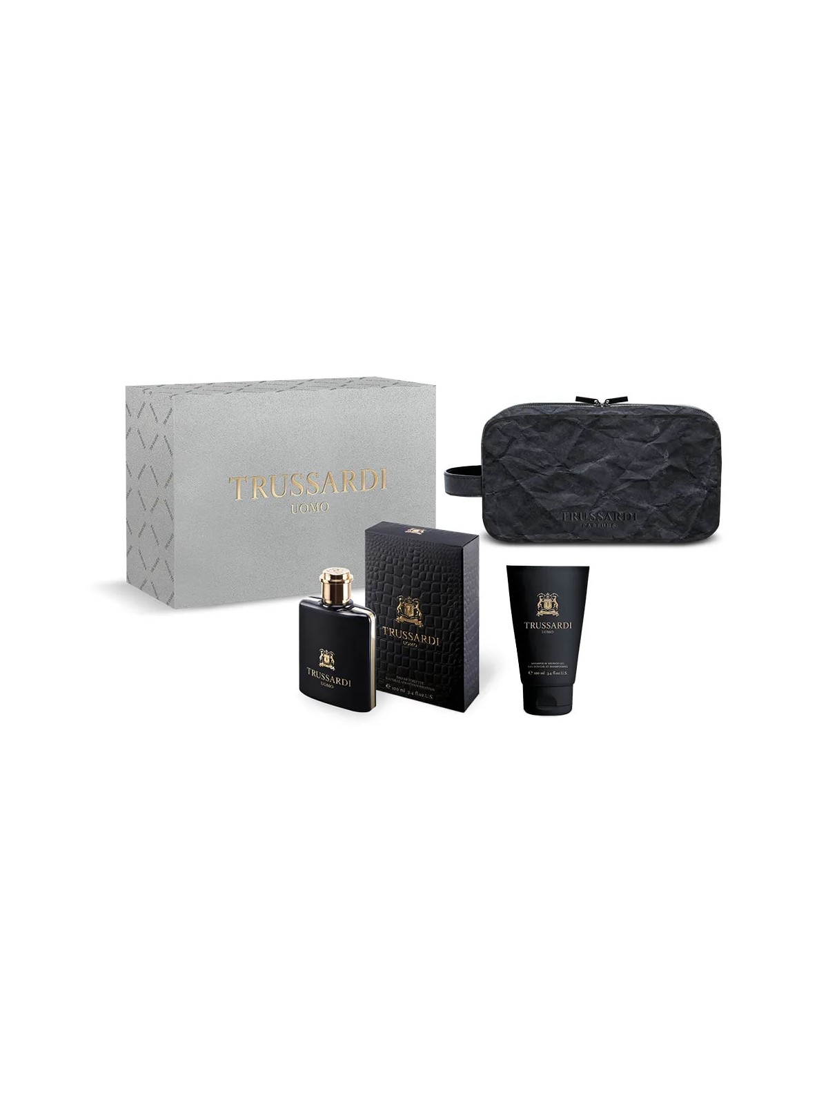 Cofanetto da uomo Trussardi EDT + Shampoo & Shower Gel + Beauty