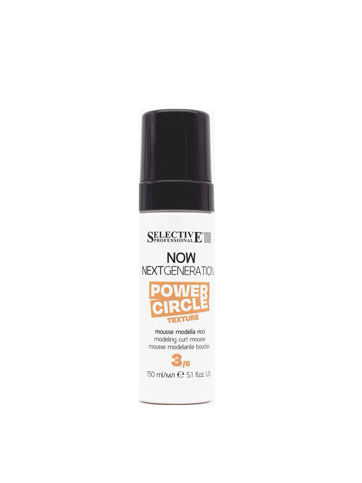 Eco-mousse volumizzante per capelli ricci Selective Now Power Circle 150ml