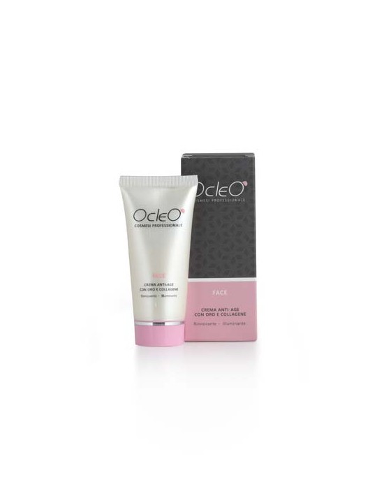 Crema viso anti-età con oro e collagene Ocleo Face 50ml